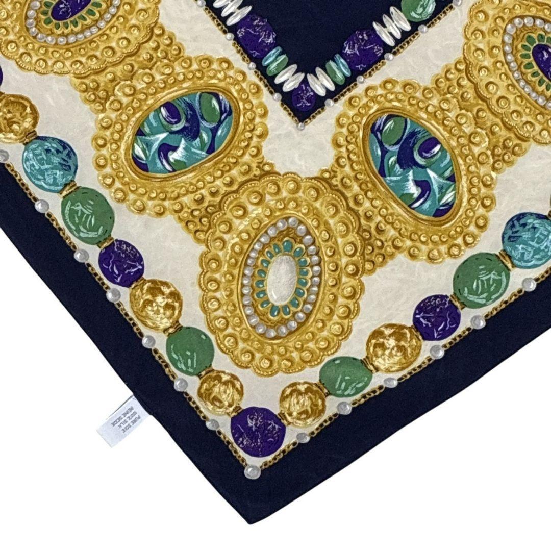 極美品✨Christian Dior シルク スカーフ ストール イタリア 宝石