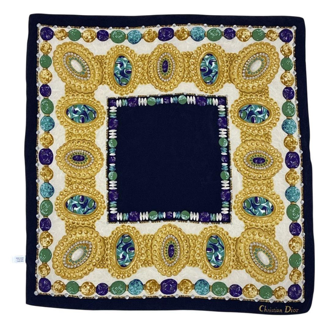 極美品✨Christian Dior シルク スカーフ ストール イタリア 宝石