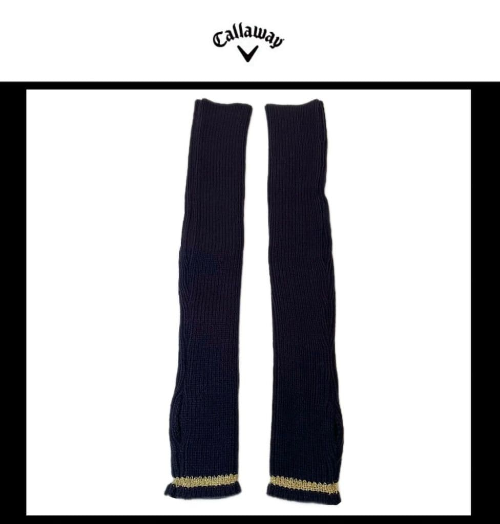 【希少品‼️】キャロウェイ ニット帽ネックハンドウォーマー ロゴ刺繍ネイビー