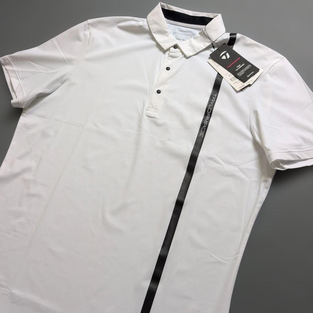 【未使用タグ付き】大きいサイズ！テーラーメイドゴルフ　半袖ポロシャツ　白　O