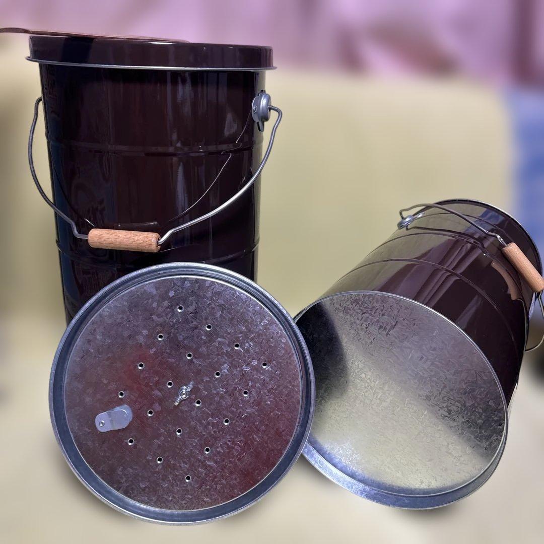 オバケツ　ライスストッカー　米びつ　ブラウン 2個　10kg 美品