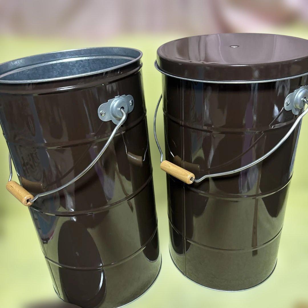 オバケツ　ライスストッカー　米びつ　ブラウン 2個　10kg 美品