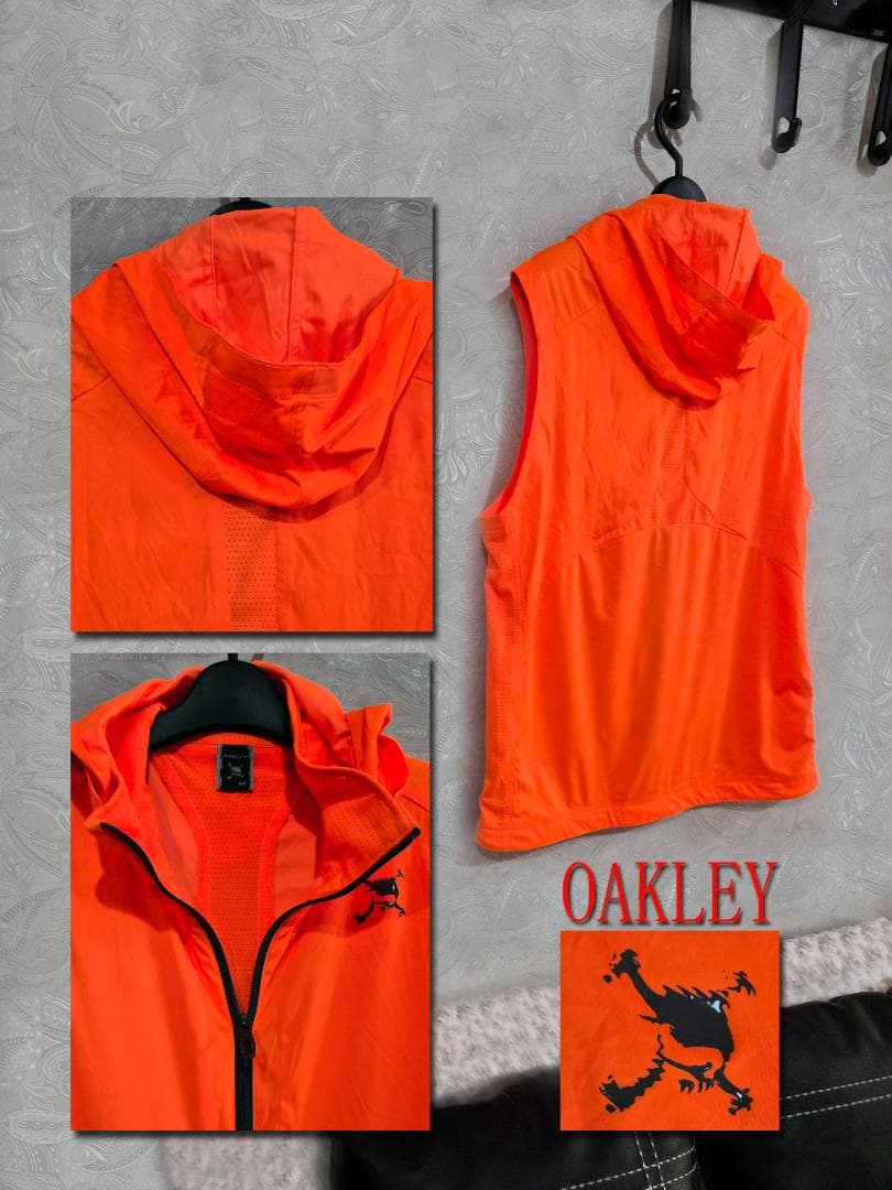 OAKLEY フード付きオレンジベスト Mサイズ