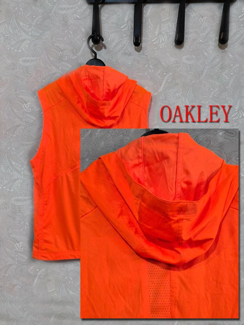 OAKLEY フード付きオレンジベスト Mサイズ
