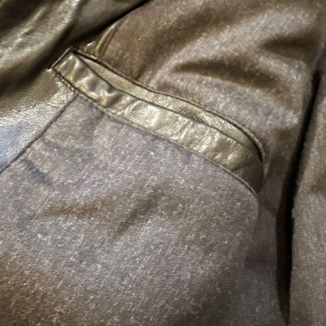 希少★ARROW アロー 90s レザージャケット ラムレザー ブラック