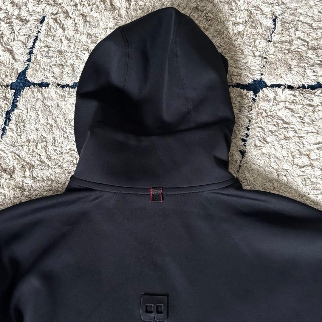 【極美品✨】ブリーフィング　3Dロゴ　XL パーカー　フード　ダブルジップ　黒