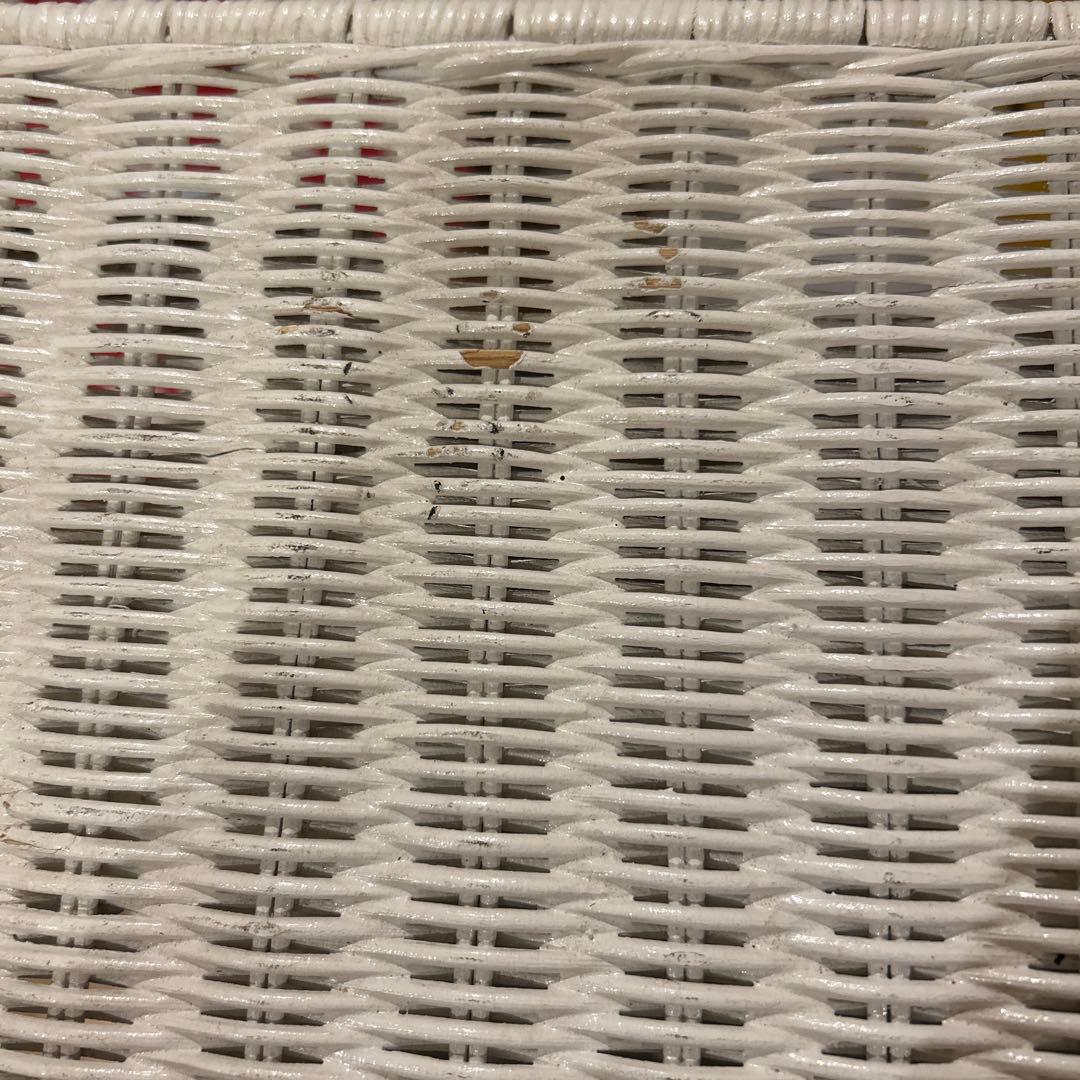 あんず❤️様　籐製　収納ワゴン　引き出し付き　ホワイト