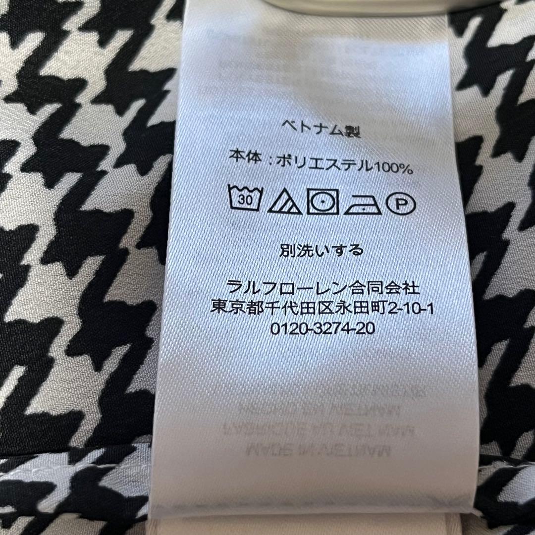 極美品 ローレンラルフローレン 千鳥格子 シャツワンピース ロング ベルト 4