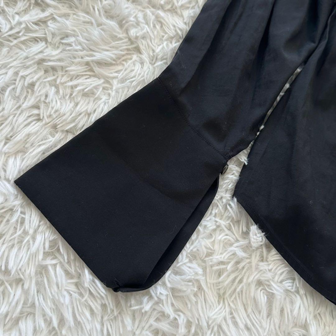 美品✨デレス シアーデュアルブラウス リボン 黒 ブラック フリーサイズ