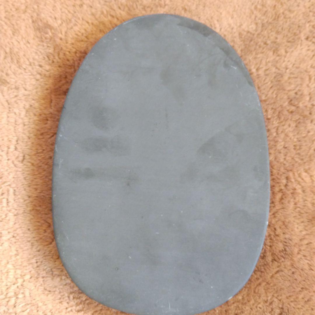 端渓硯　箱付き&中国四角い渦巻き模様の彫刻が施された硯