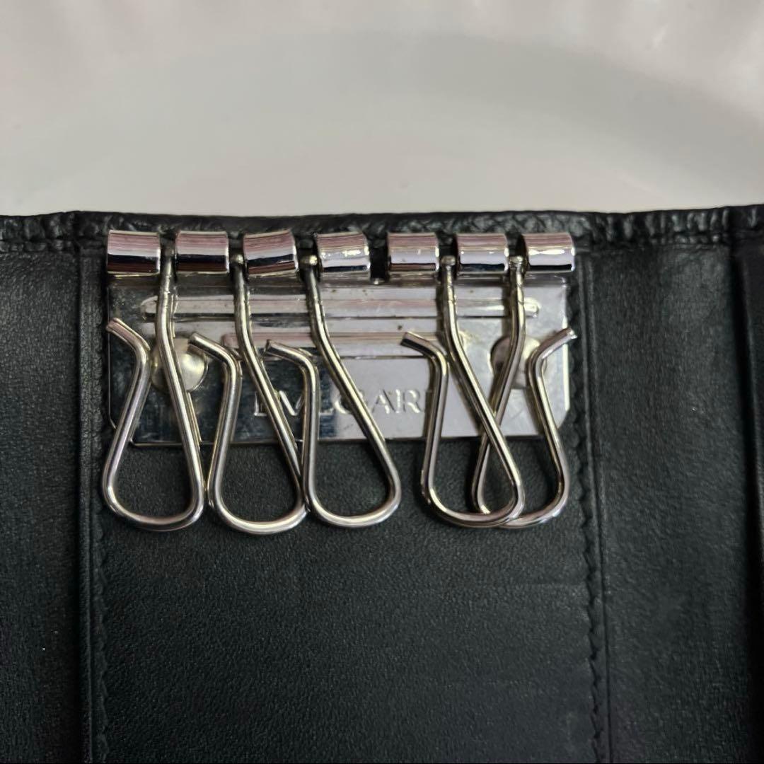 BVLGARI ブルガリ 黒 ブラック レザー 6連キーケース