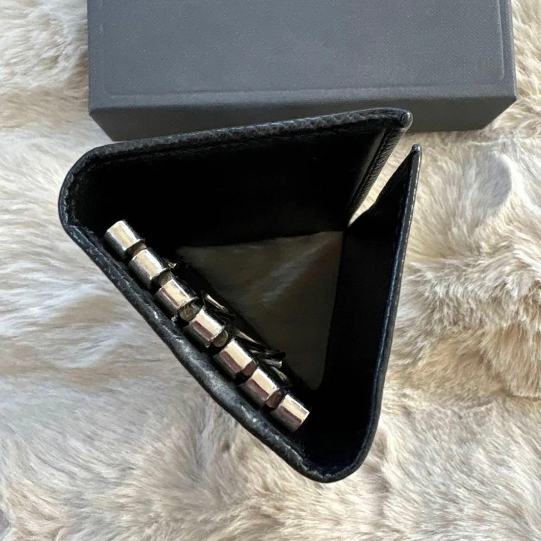 BVLGARI ブルガリ 黒 ブラック レザー 6連キーケース