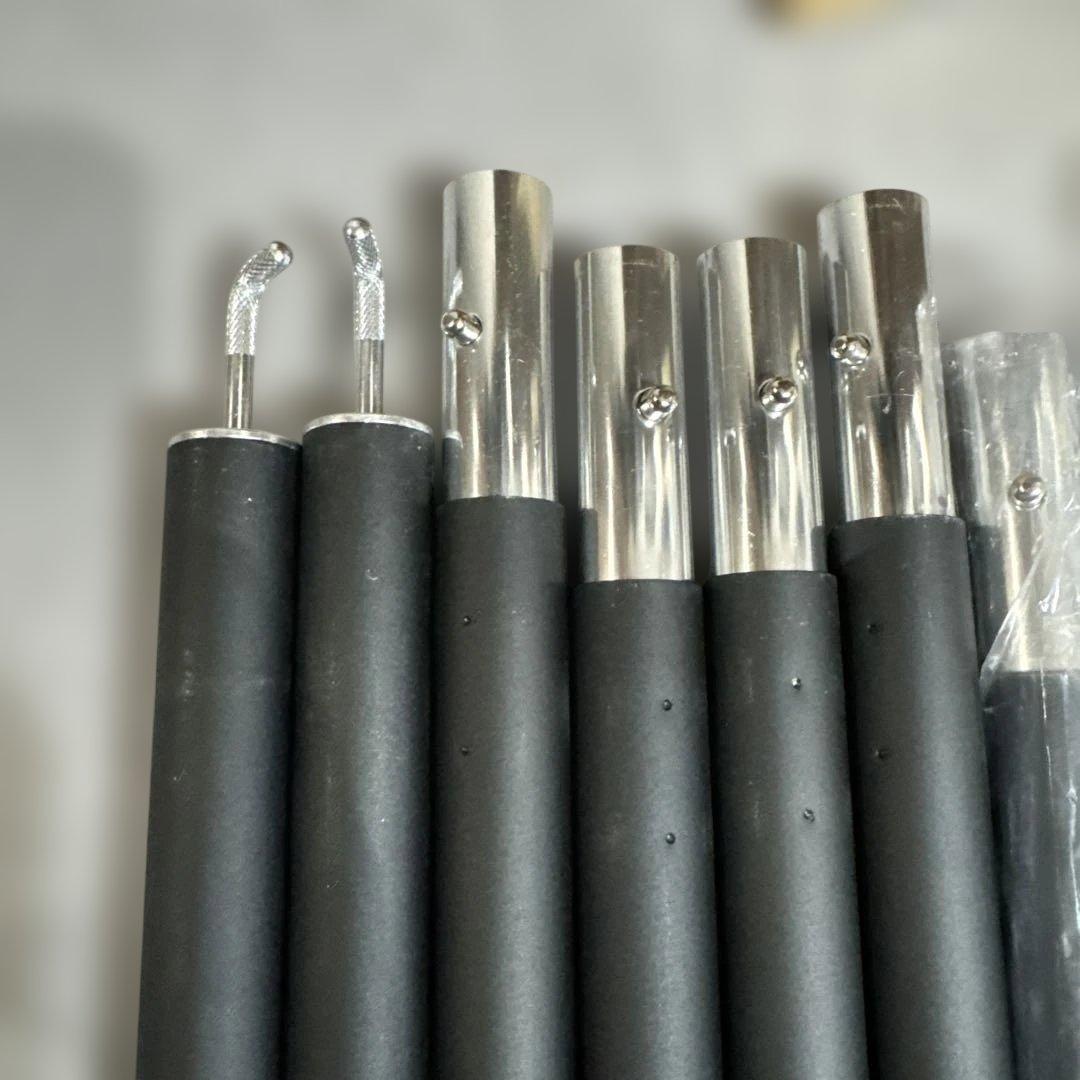 DODビッグタープポール 250cm アルミ 収納袋 太さ28mm 【ブラック】