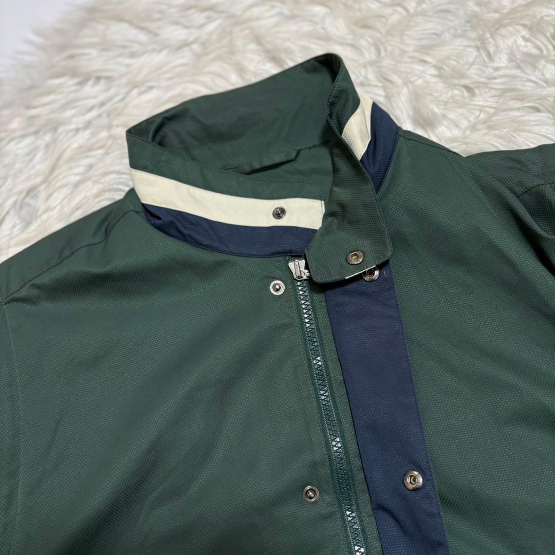 Lakelandウィンドブレーカー袖着脱2WAYベスト対応LL緑ゴルフアウトドア