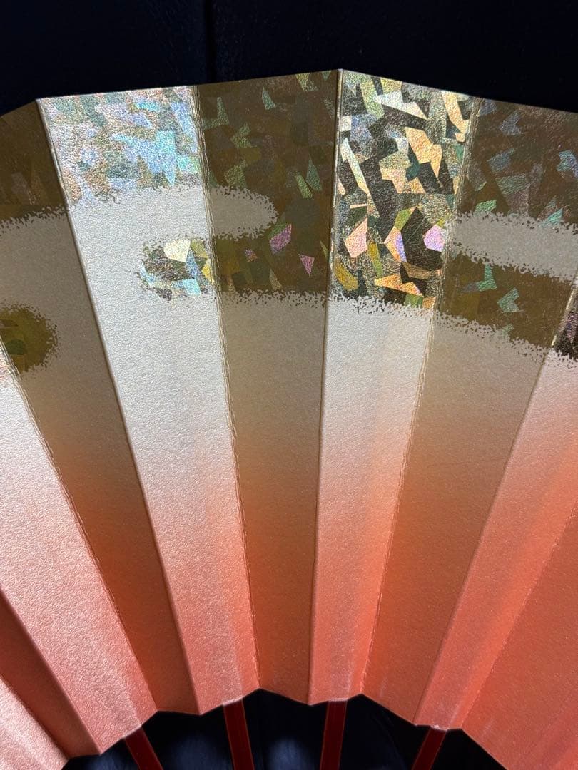 扇子　29cm 2本組　墨絵牡丹　パール　扇子　舞踊　大衆演劇　着物　和装　小物