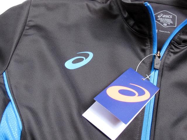 asics トレーニングジャケット XL ブラック/ブルー