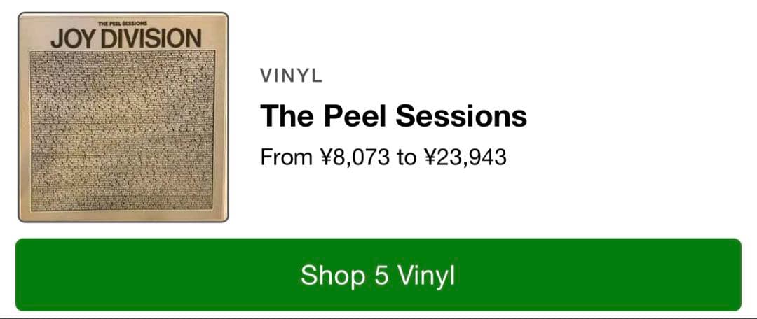 The Peel Sessions レコード 2枚セット