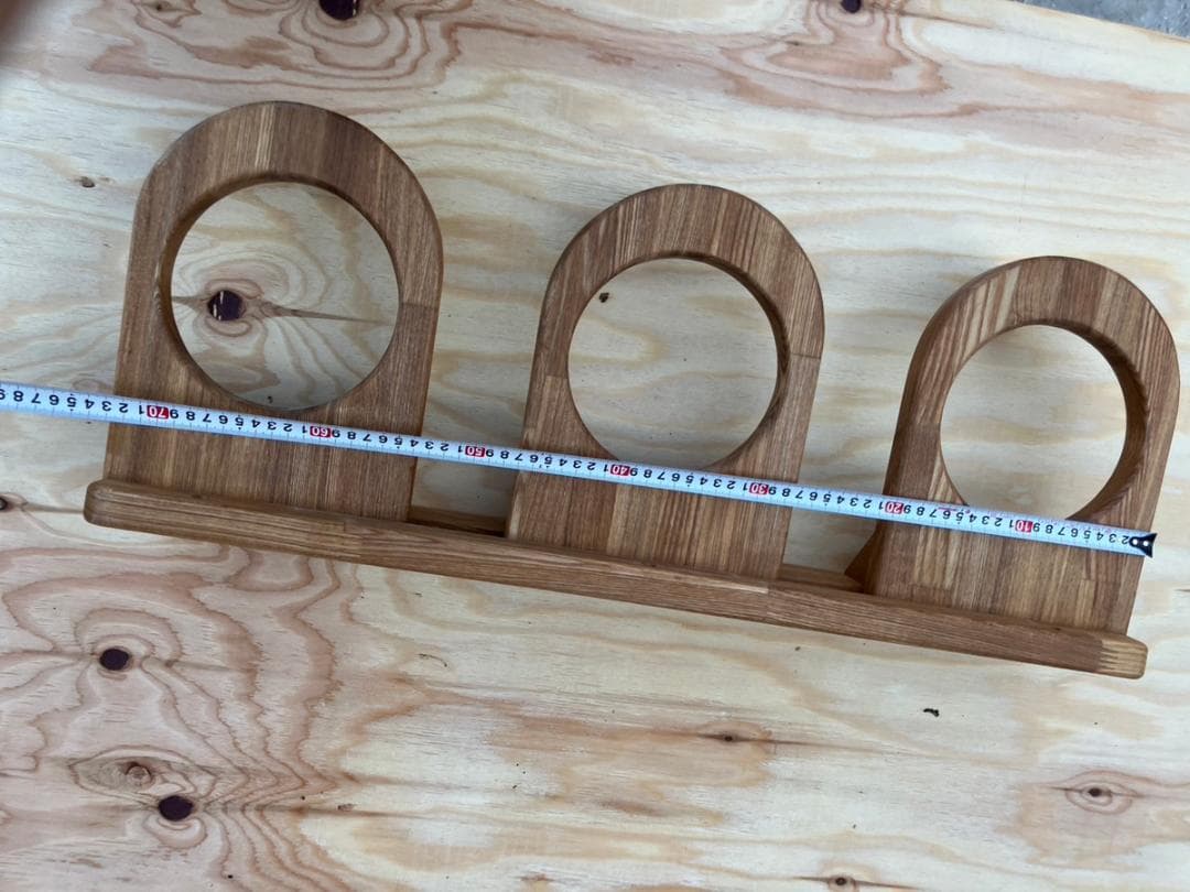 【バスケ】ボール、バッシュ置き 横置き　タモ材 クリア塗装