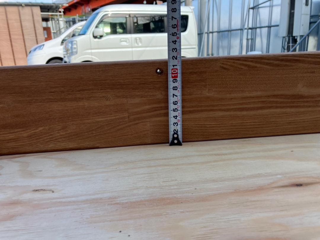 【バスケ】ボール、バッシュ置き 横置き　タモ材 クリア塗装