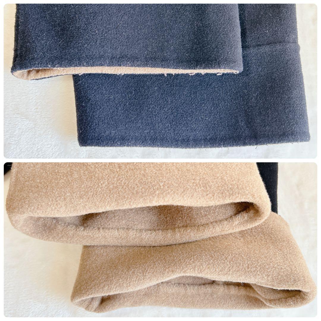 シップスエニィ リバー スタンドカラー ポンチョ ショート コート 配色デザイン