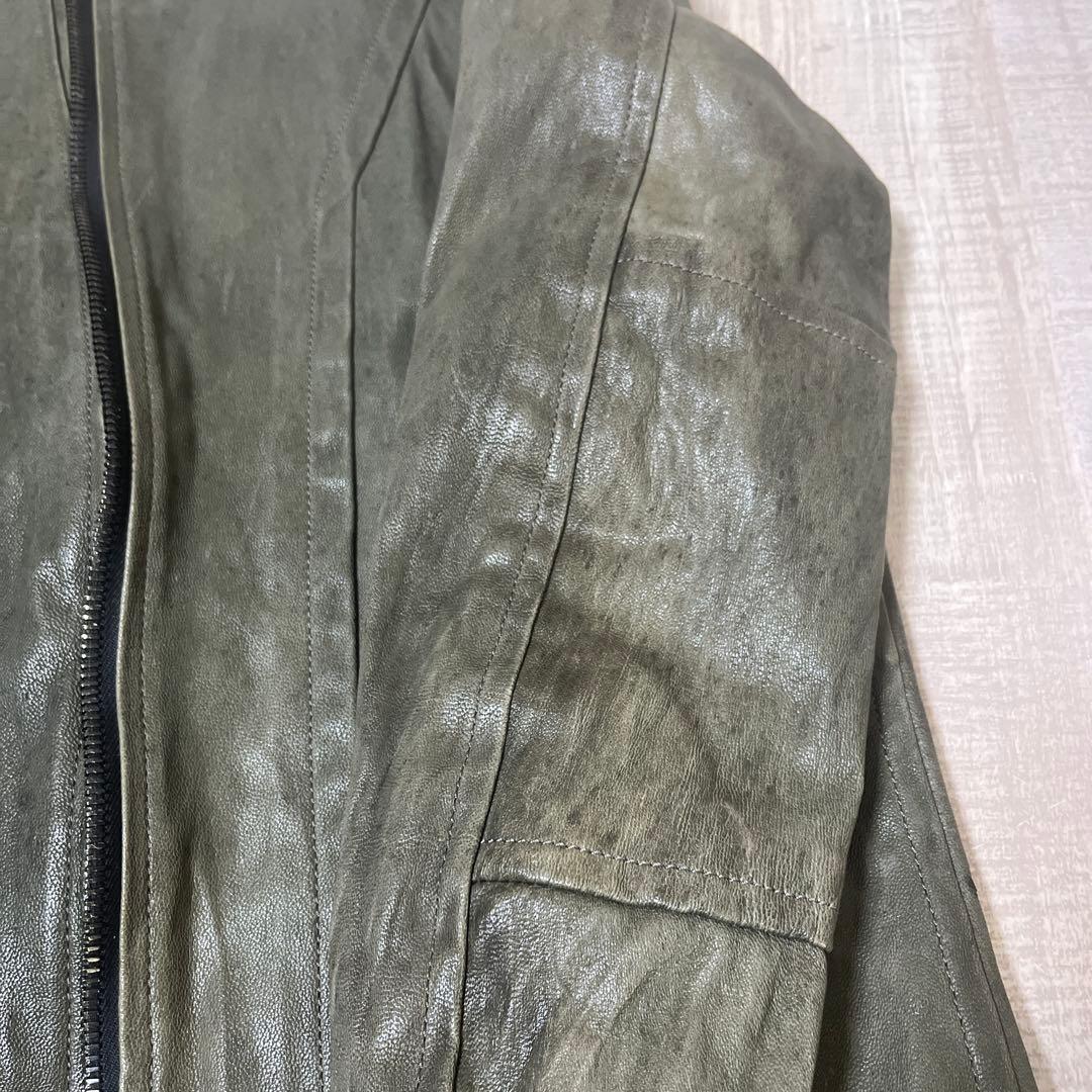 【日本製 riri製ダブルジッパー】SLOWGUN レザー ライダースジャケット