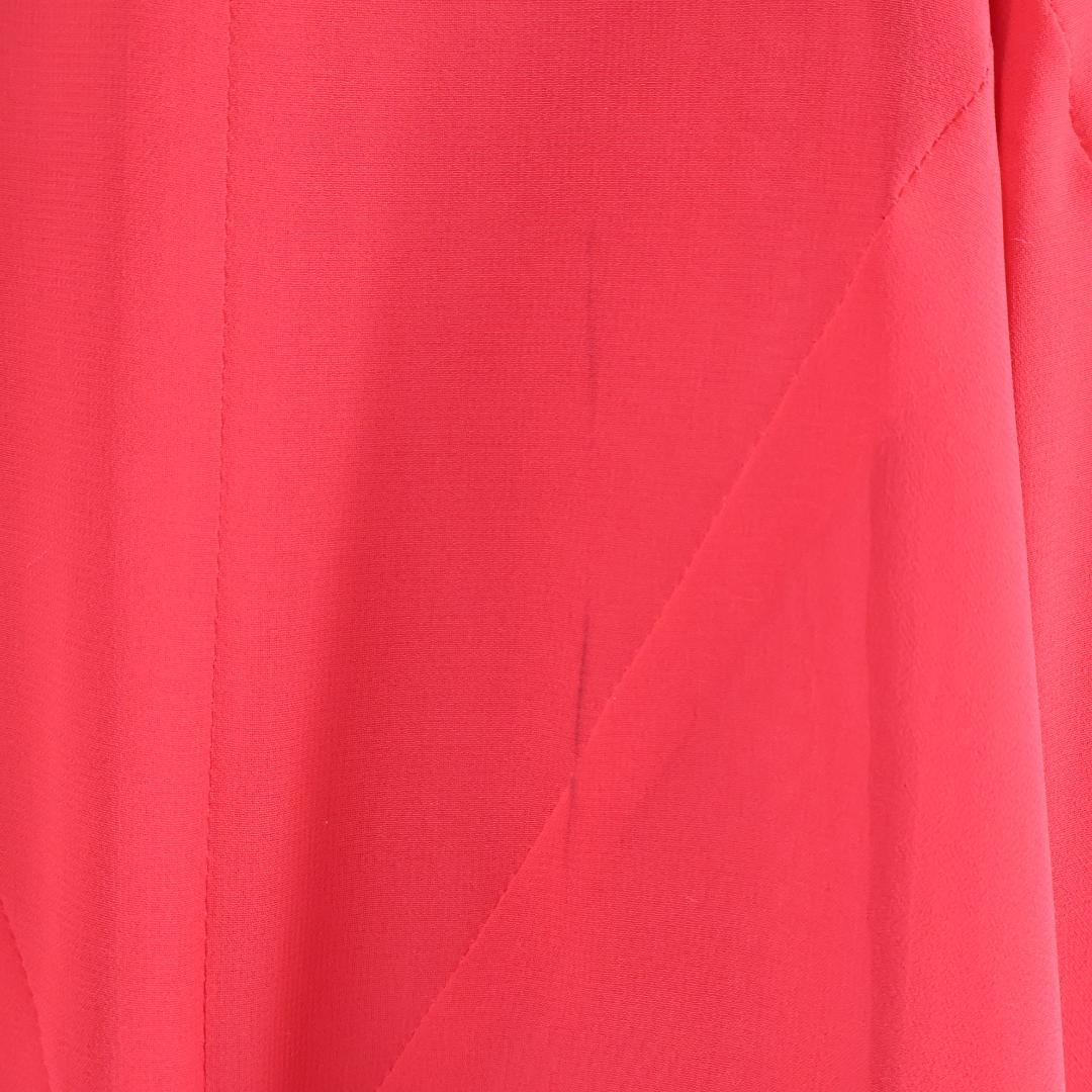 【社交ダンス衣装】レッド ワンピース ドレス 赤 無地 レース 軽い 発表会