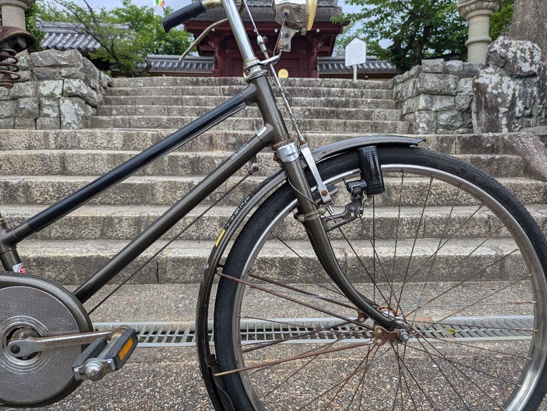 ナショナル　実用車　昭和　レトロ　自転車 ロッドブレーキ　ビンテージ