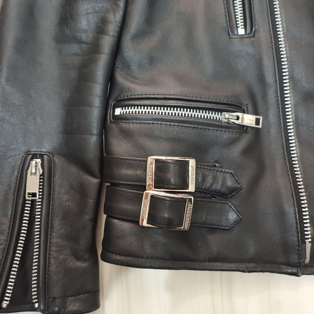 【本革】JACKROSE ライダースジャケット ダブル Lサイズ シープレザー