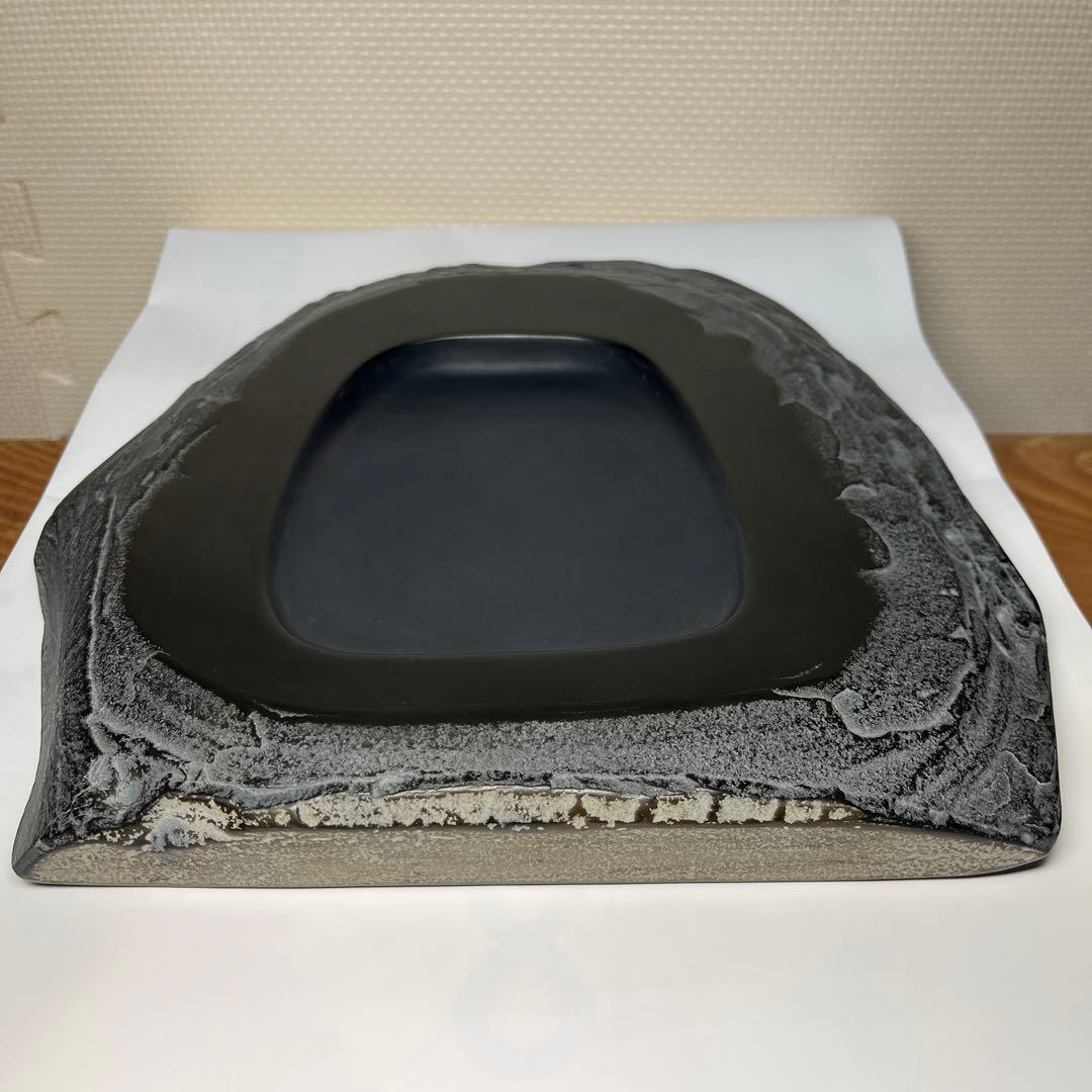 ⭕️デカイ　長崎県対馬　希少　超大型若田硯　年輪様な石紋綺麗　5kg超え　椿竜山