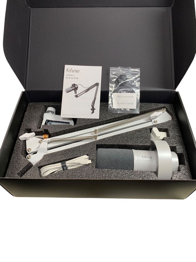 《開封済・未使用》 FIFINE ダイナミックマイク K688CT ホワイト