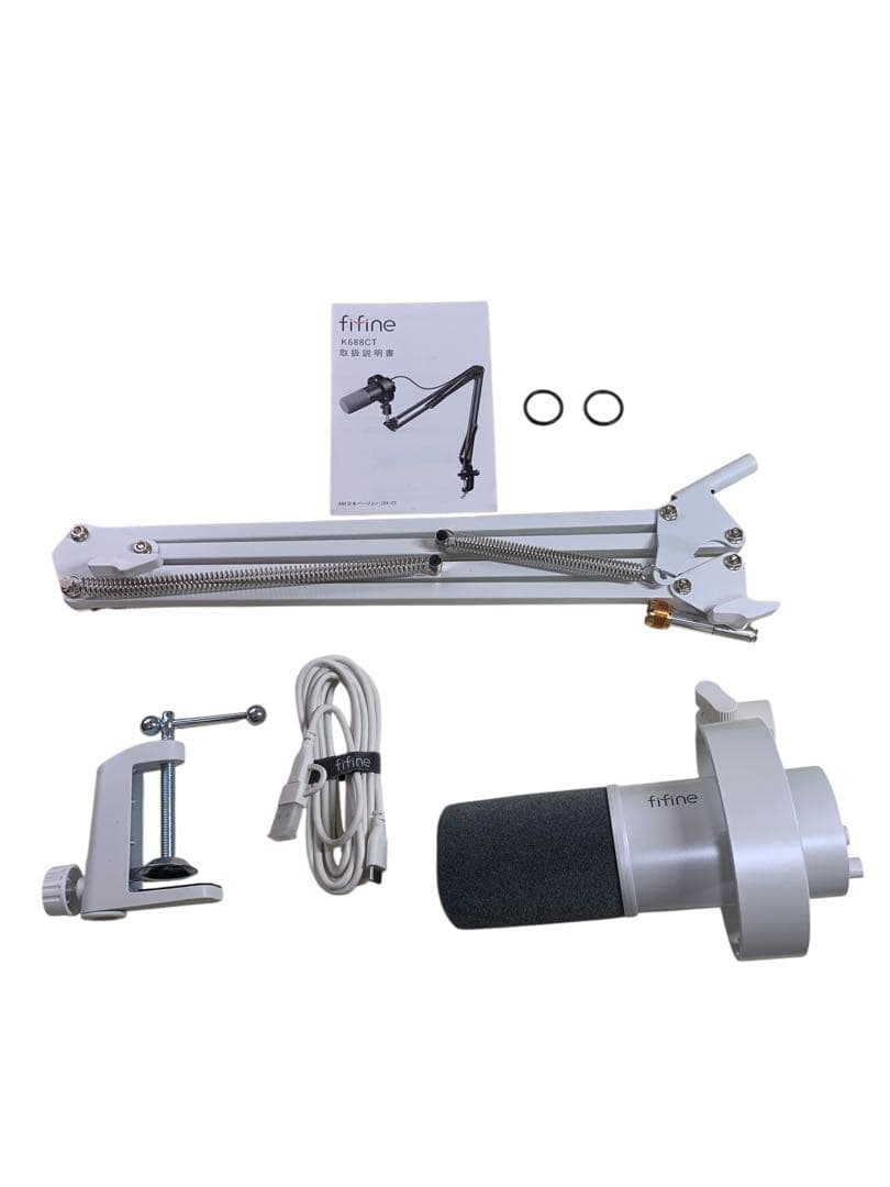 《開封済・未使用》 FIFINE ダイナミックマイク K688CT ホワイト