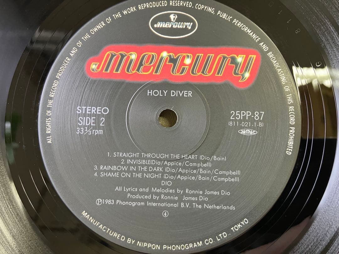 【LP・国内オリジナル盤】Dio – 情熱の炎/Holy Diver・HR/HM