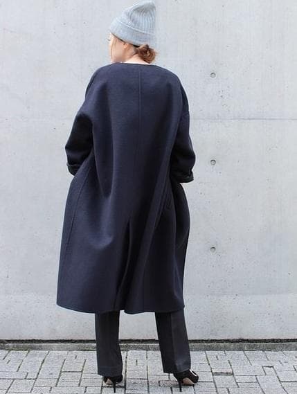 Deuxieme Classe CINOH ノーカラー コート