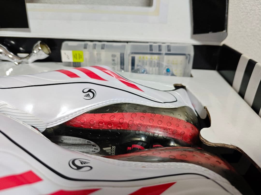 adidas F50 TUNITサッカーシューズ ホワイト/レッド 27.5cm