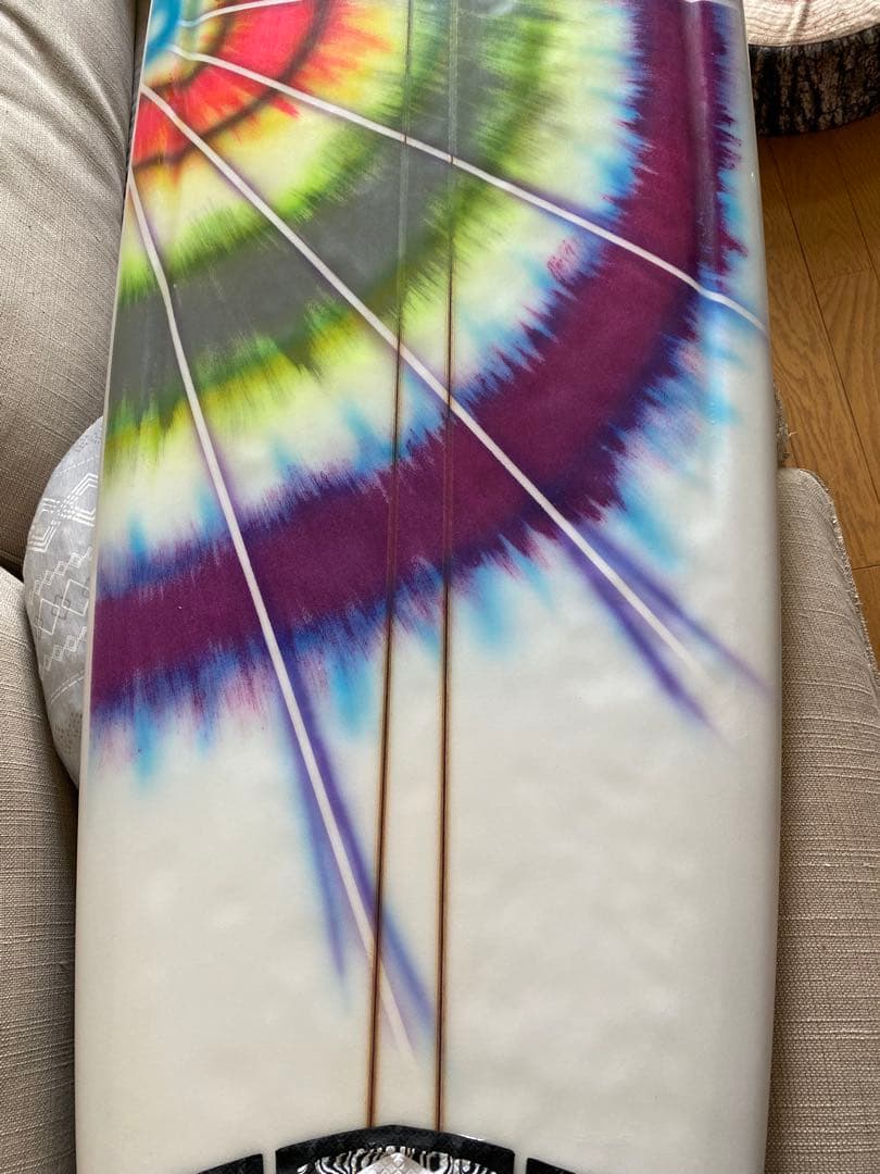 Mitsu サーフボード 8.2カラフルタイダイセミロングボード