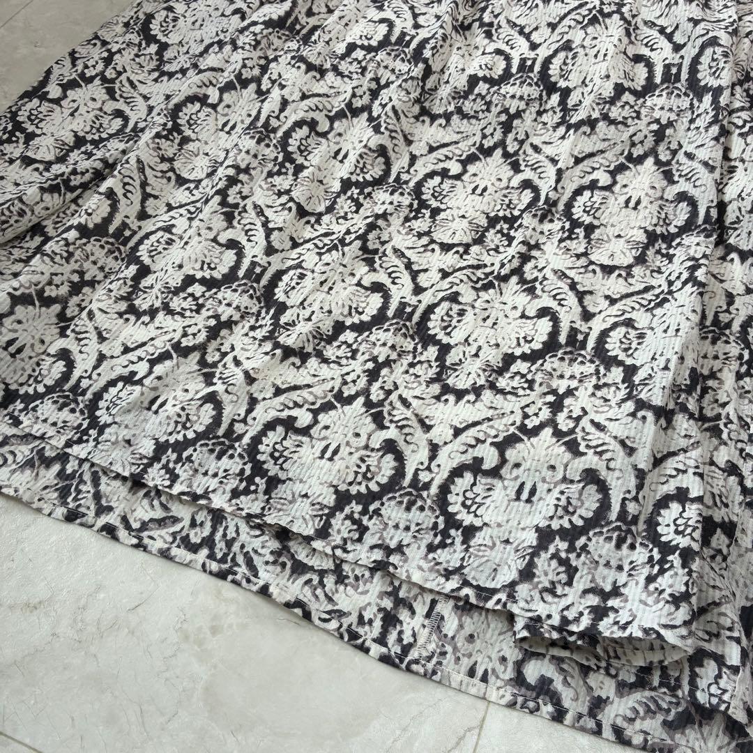 近年モデル✨ヌキテパ　エンブロイダリーノースリーブドレス　ロングワンピース