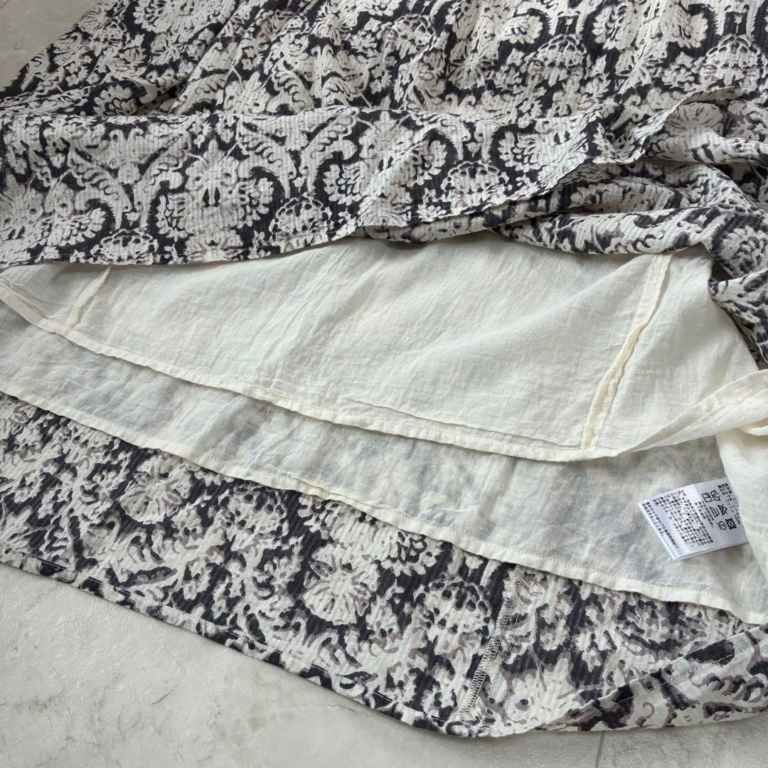 近年モデル✨ヌキテパ　エンブロイダリーノースリーブドレス　ロングワンピース