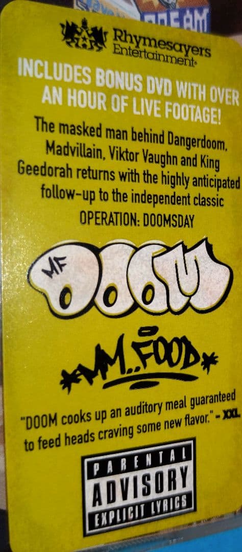 MF DOOM MM..FOOD CD+DVD+ポスター