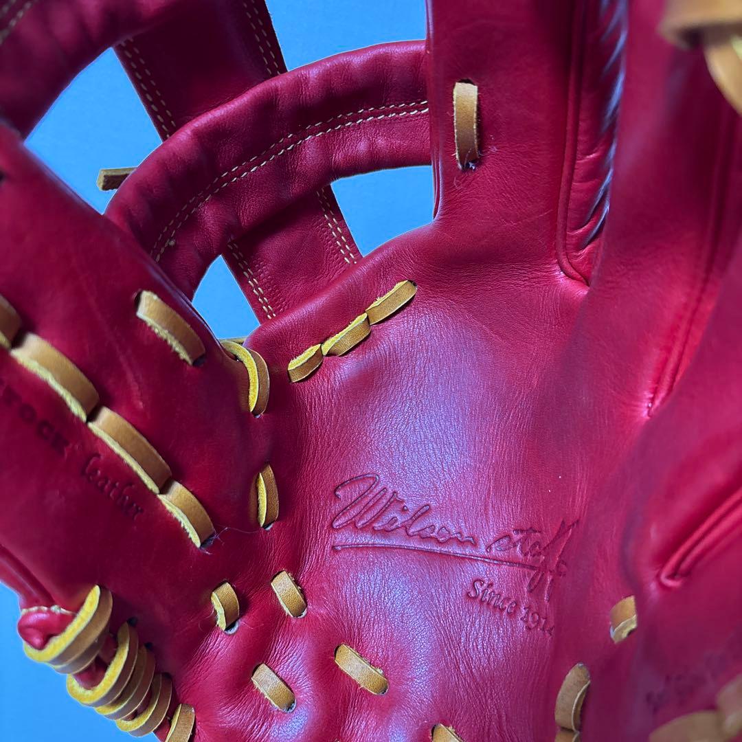 中古 ウィルソンスタッフ DK型 軟式 内野手 グラブ 全紐交換済