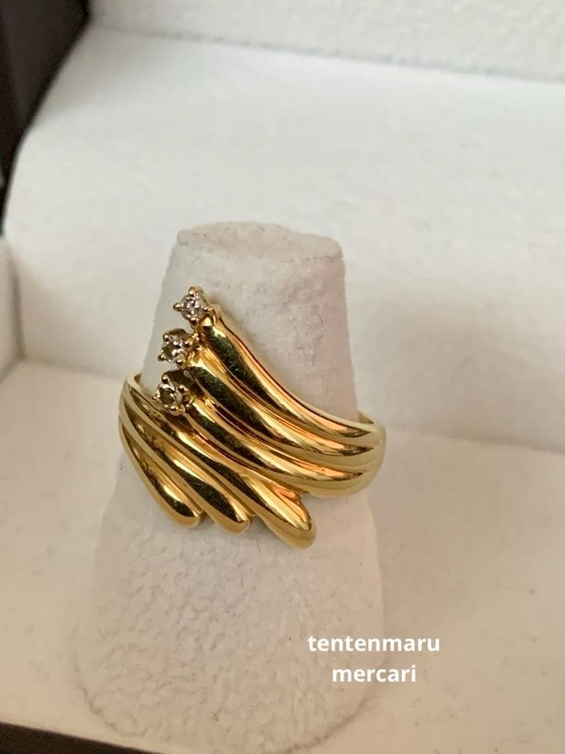 さ*ん様 本日最終 ☆ ジュエリーマキ☆ K18 ダイヤモンドリング☆10号・4