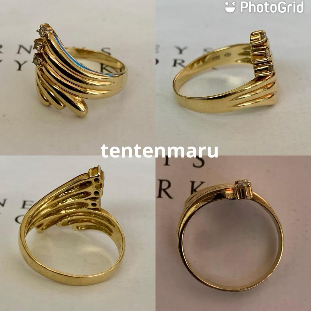 さ*ん様 本日最終 ☆ ジュエリーマキ☆ K18 ダイヤモンドリング☆10号・4