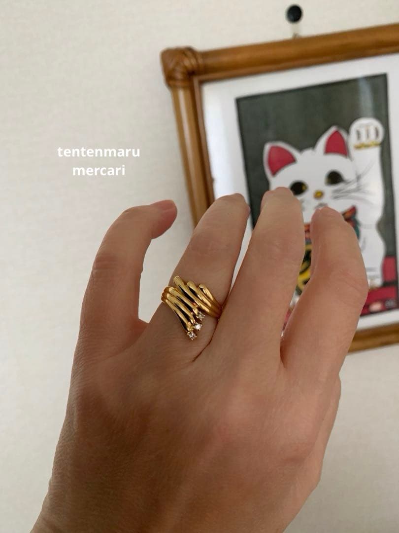 さ*ん様 本日最終 ☆ ジュエリーマキ☆ K18 ダイヤモンドリング☆10号・4