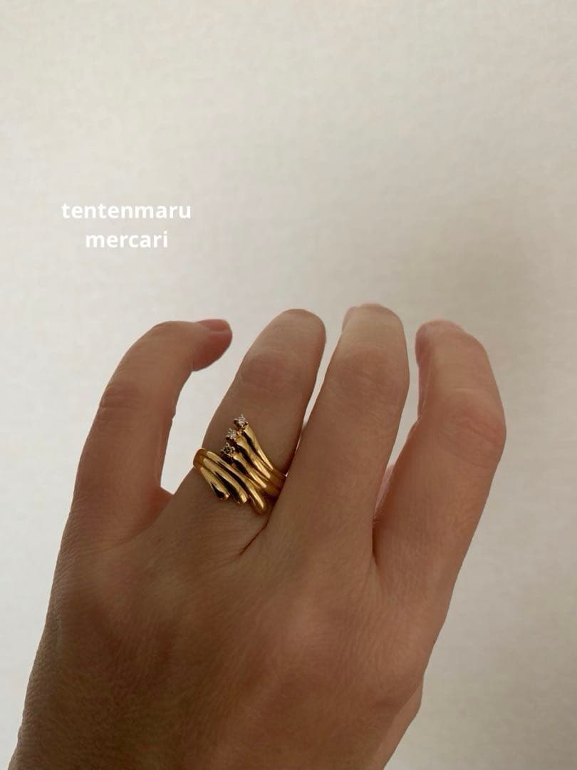 さ*ん様 本日最終 ☆ ジュエリーマキ☆ K18 ダイヤモンドリング☆10号・4