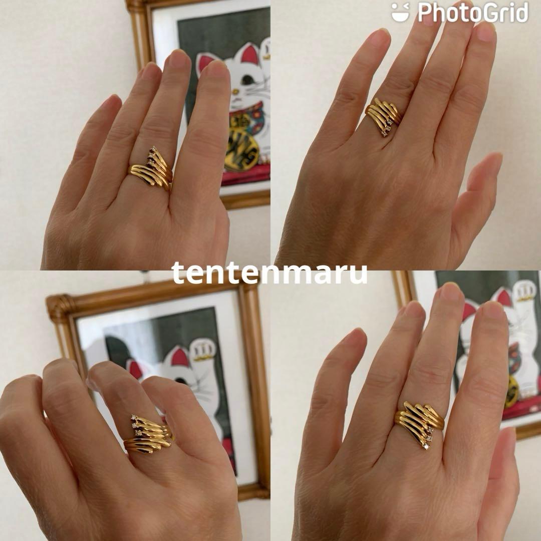 さ*ん様 本日最終 ☆ ジュエリーマキ☆ K18 ダイヤモンドリング☆10号・4