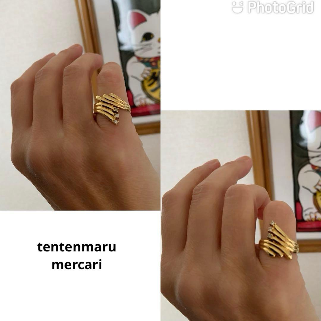 さ*ん様 本日最終 ☆ ジュエリーマキ☆ K18 ダイヤモンドリング☆10号・4