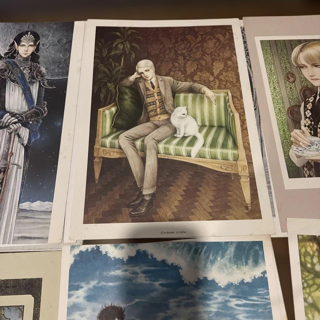 内田善美 自選複製原画集 抜け無し12枚帯付き＋青池保子複製原画1枚付き