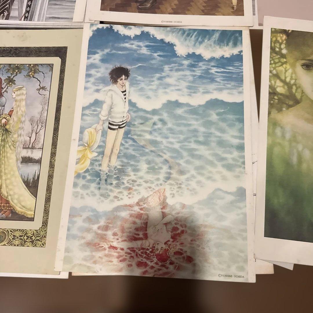 内田善美 自選複製原画集 抜け無し12枚帯付き＋青池保子複製原画1枚付き