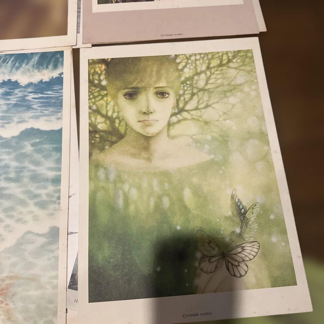 内田善美 自選複製原画集 抜け無し12枚帯付き＋青池保子複製原画1枚付き