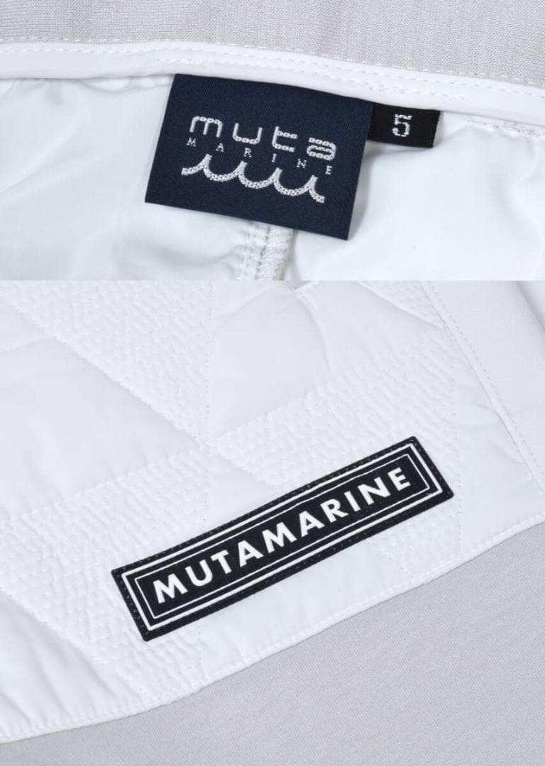 新品 muta ムータマリン ジオメトリック 切替キルティングパンツ 5 (M)