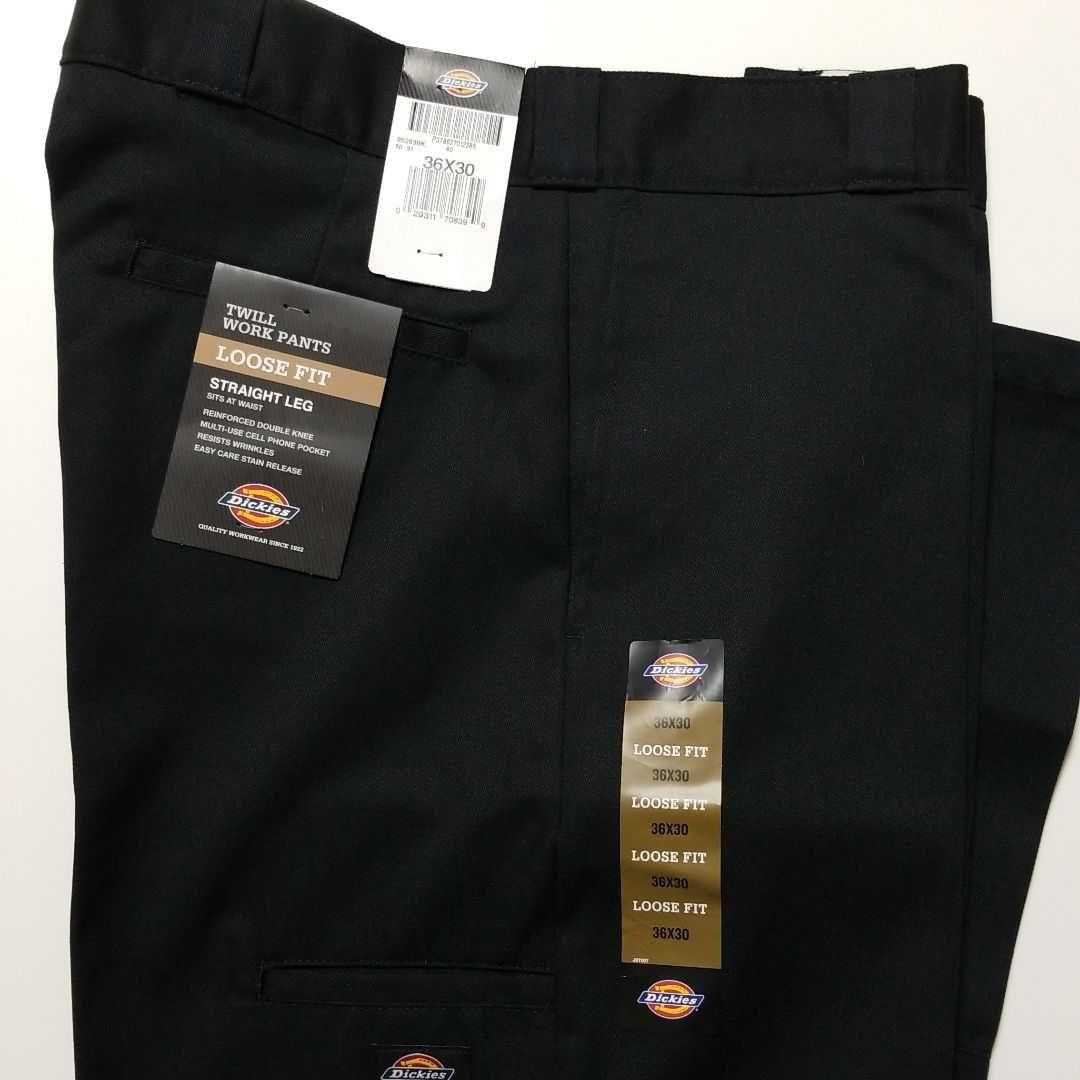 36×30【新品 未使用】ディッキーズ　ダブルニー　85283　・BLACK・